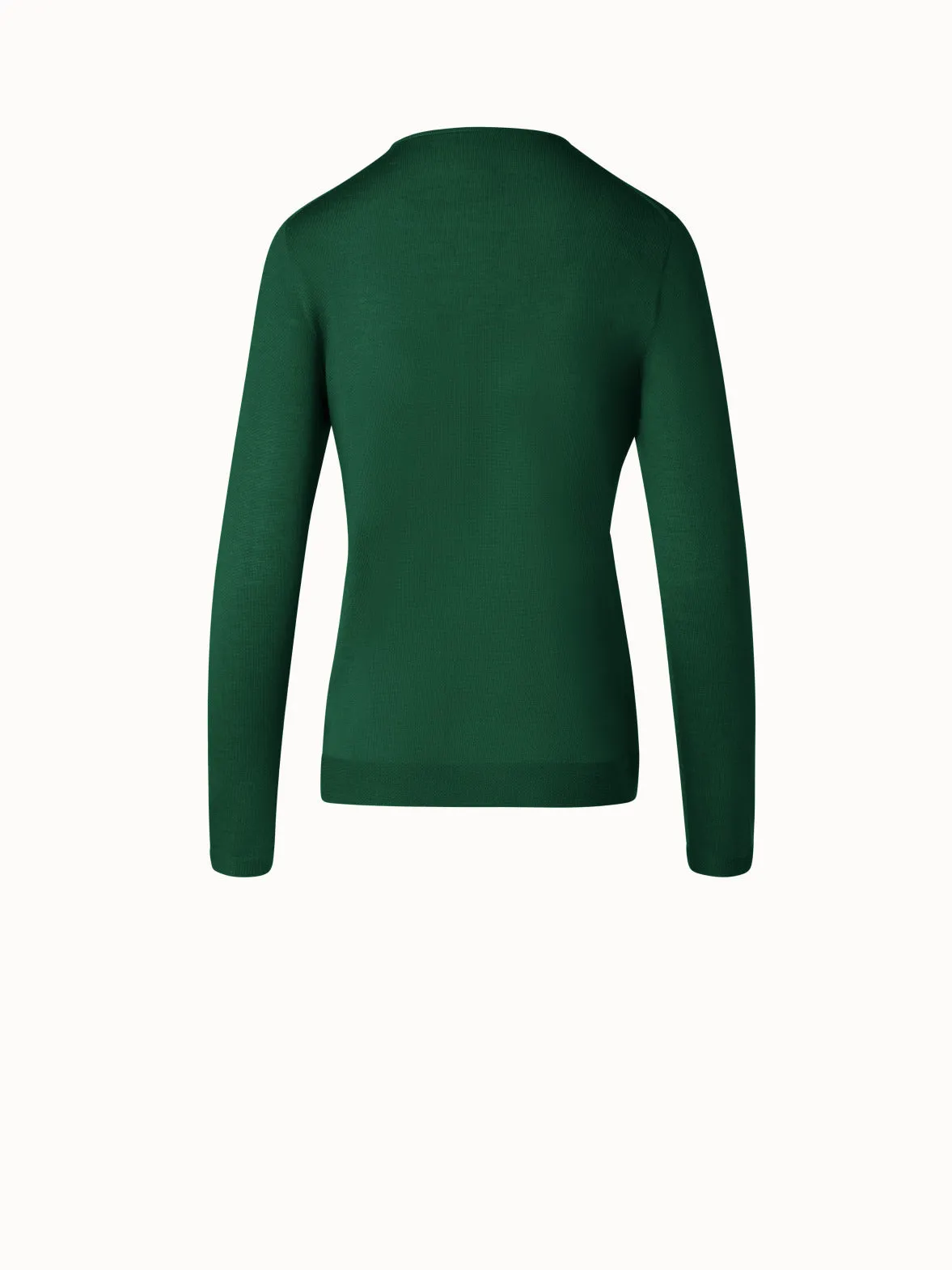 Seamless Crew Neck Sweater in Cashmere Silk