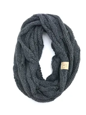 SF-800-KIDS DARK MELANGE GREY INFINITY SCARF