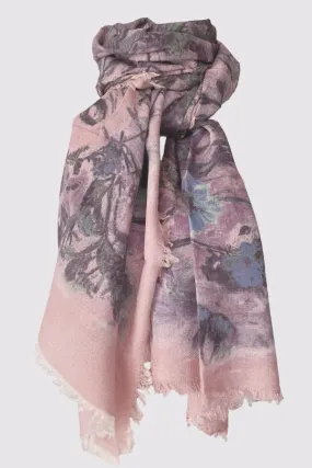 Shangri La Pinky Beige Wool Silk Scarf