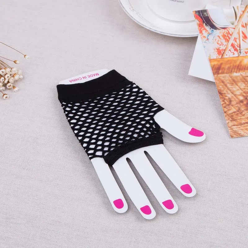 Short Fishnet Fingerless Gloves