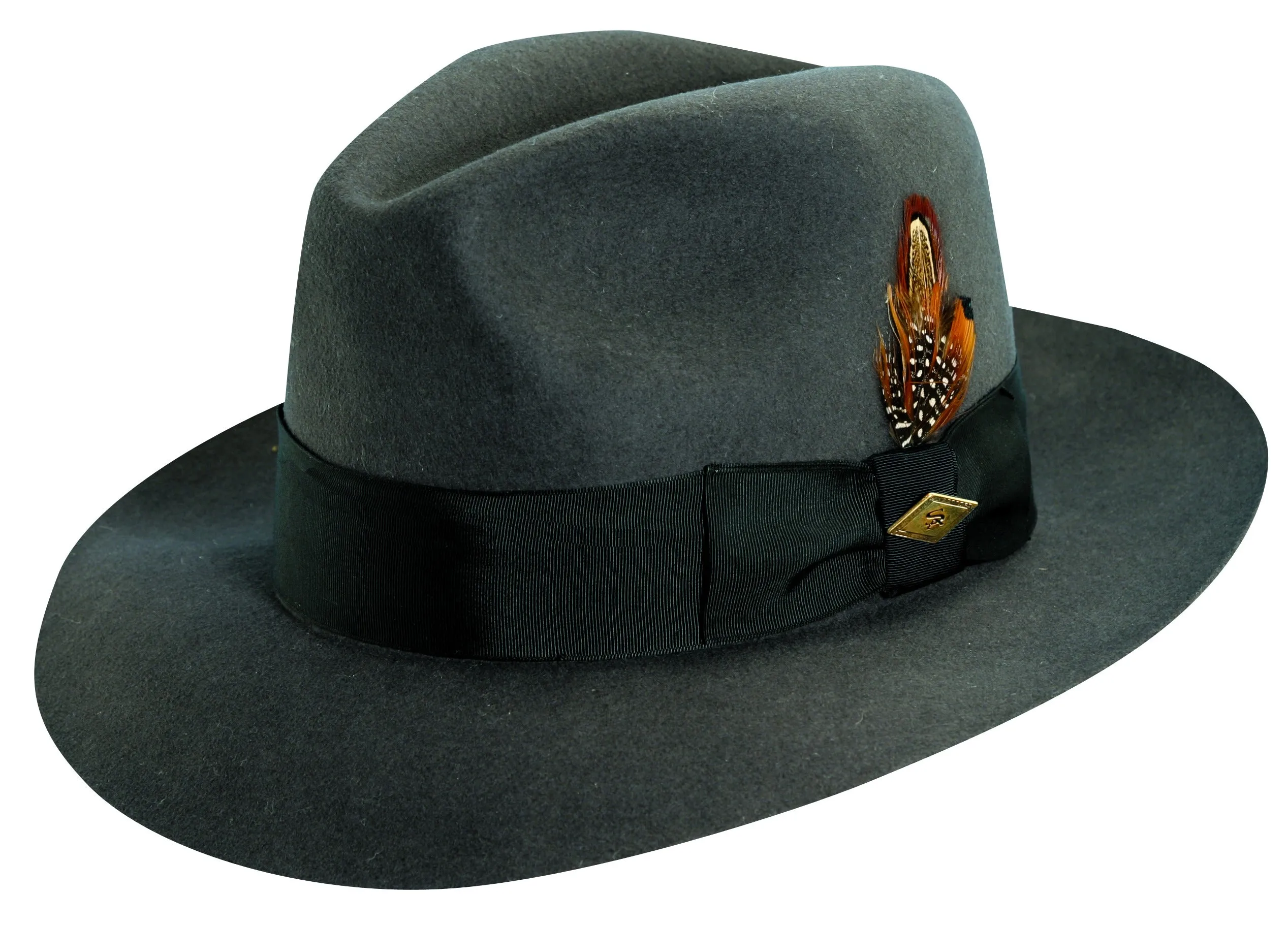 Stacy Adams Cleveland Premium Wool Center Dent Fedora