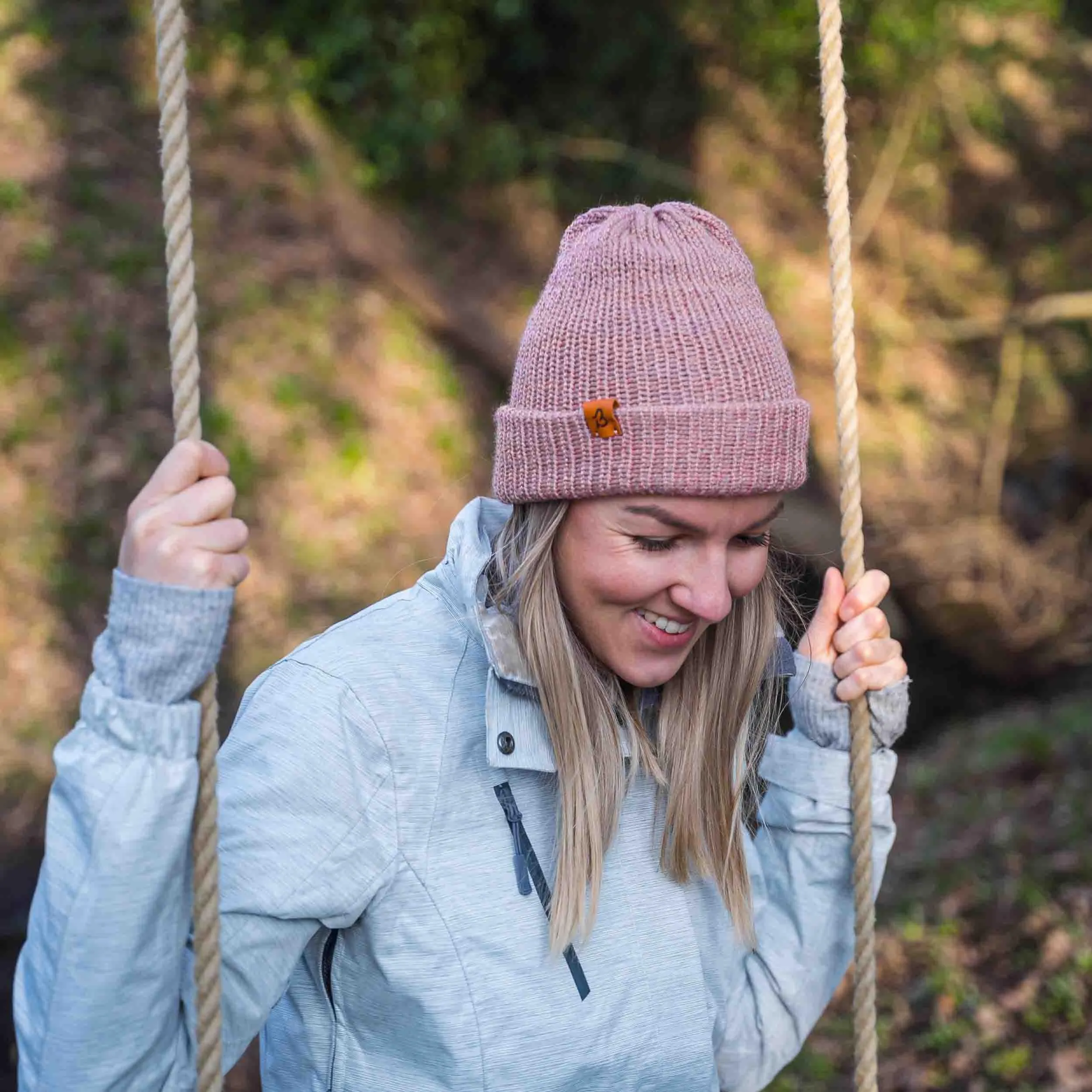 Stone Grey Wooly Beanie Hat