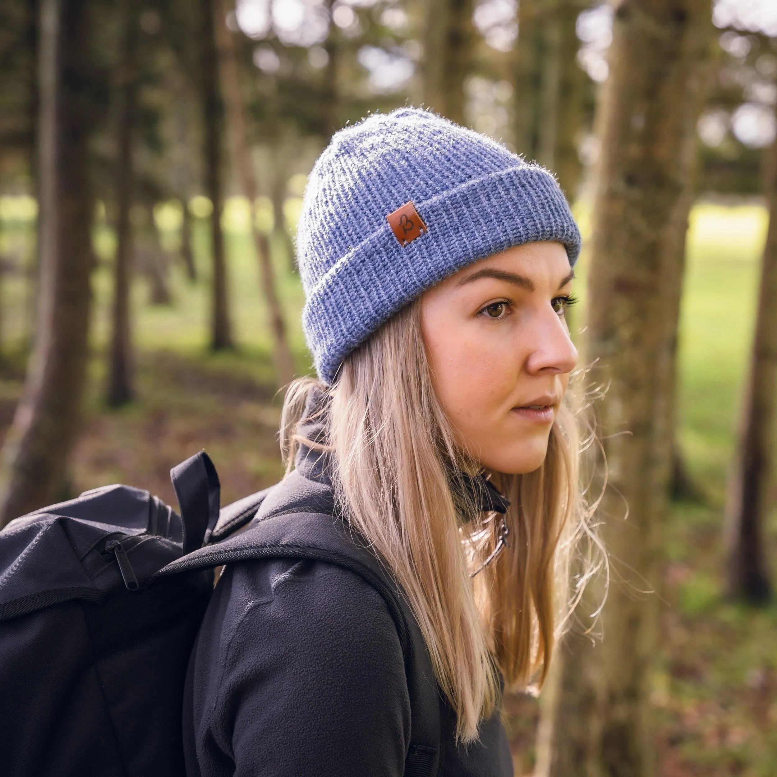 Stone Grey Wooly Beanie Hat