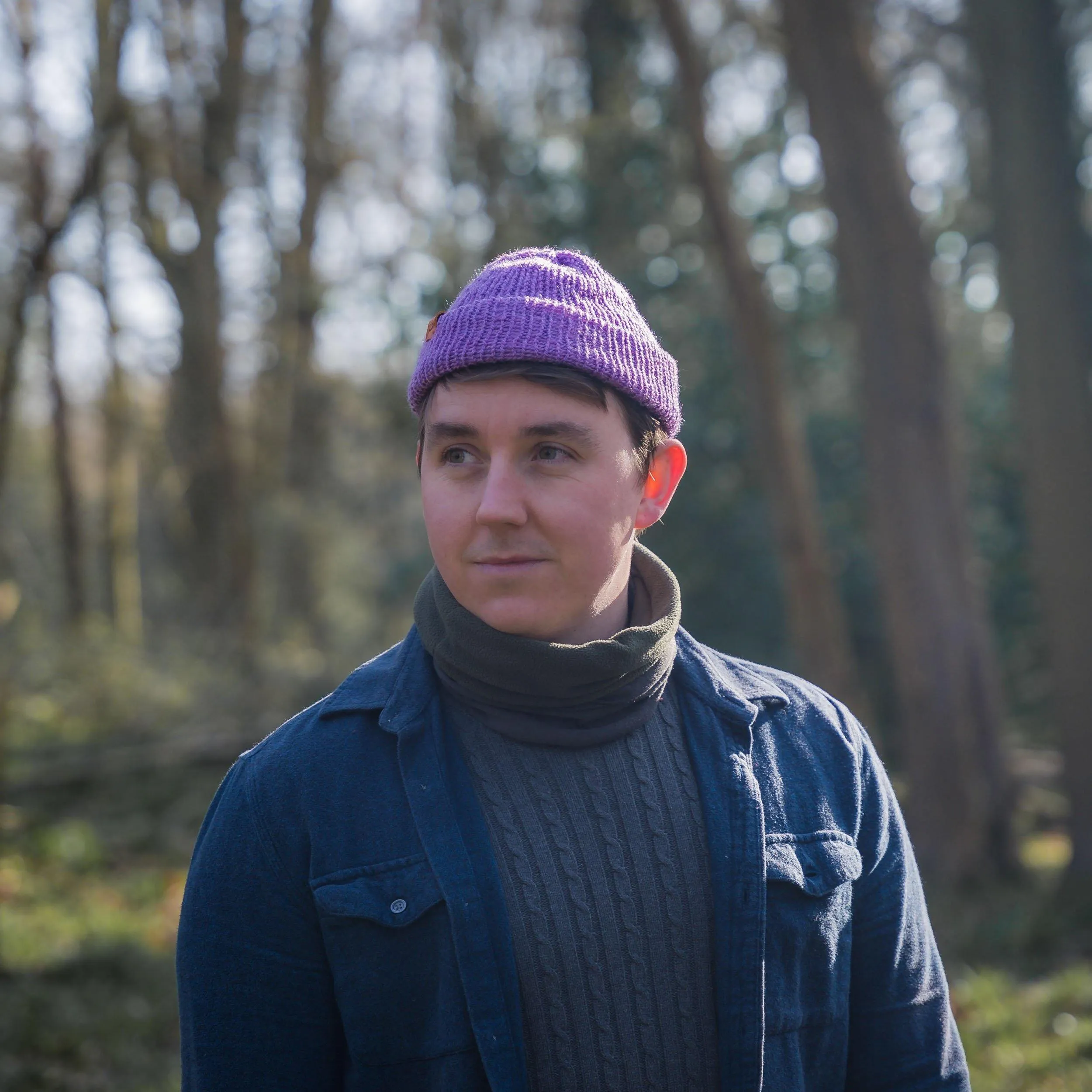 Stone Grey Wooly Beanie Hat