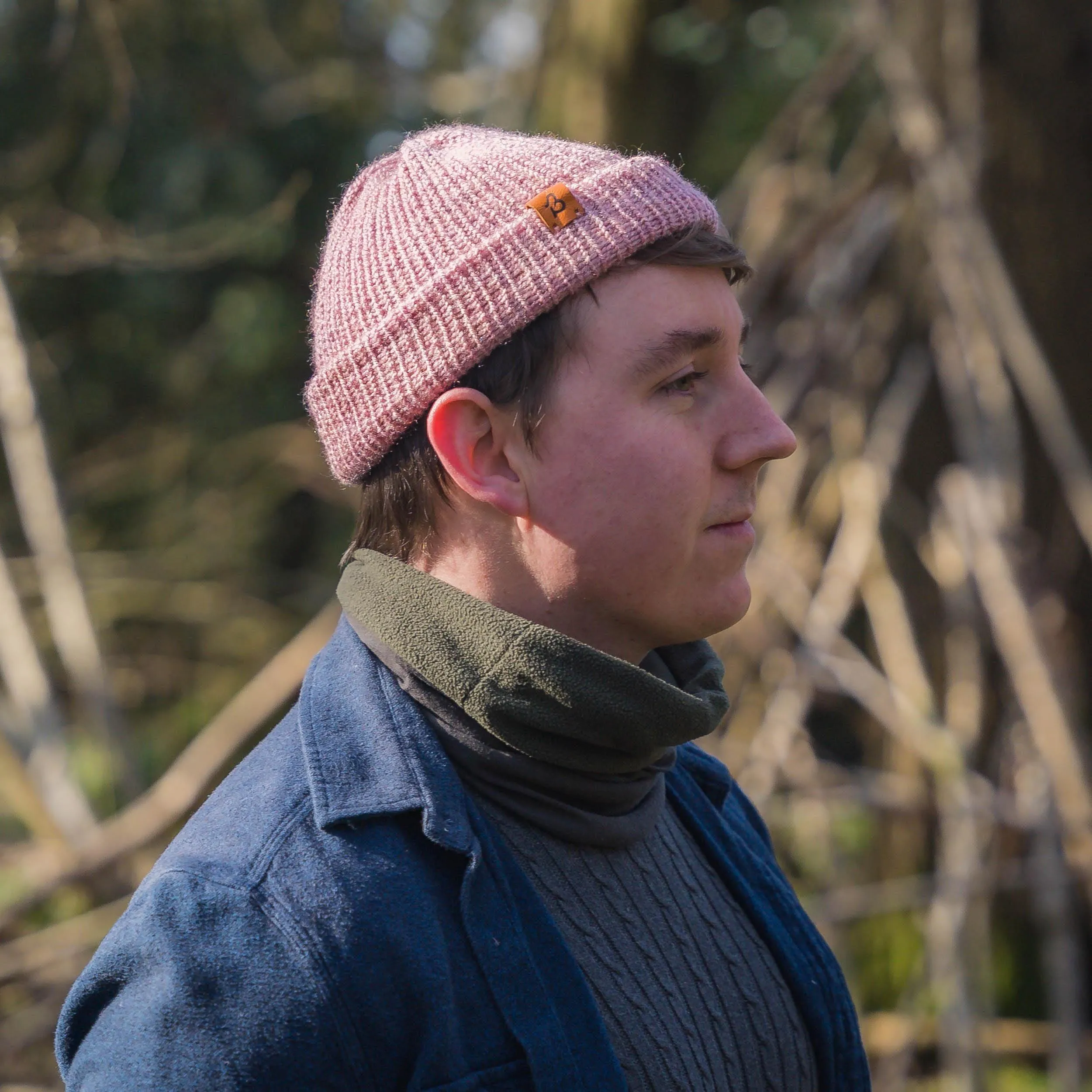 Stone Grey Wooly Beanie Hat