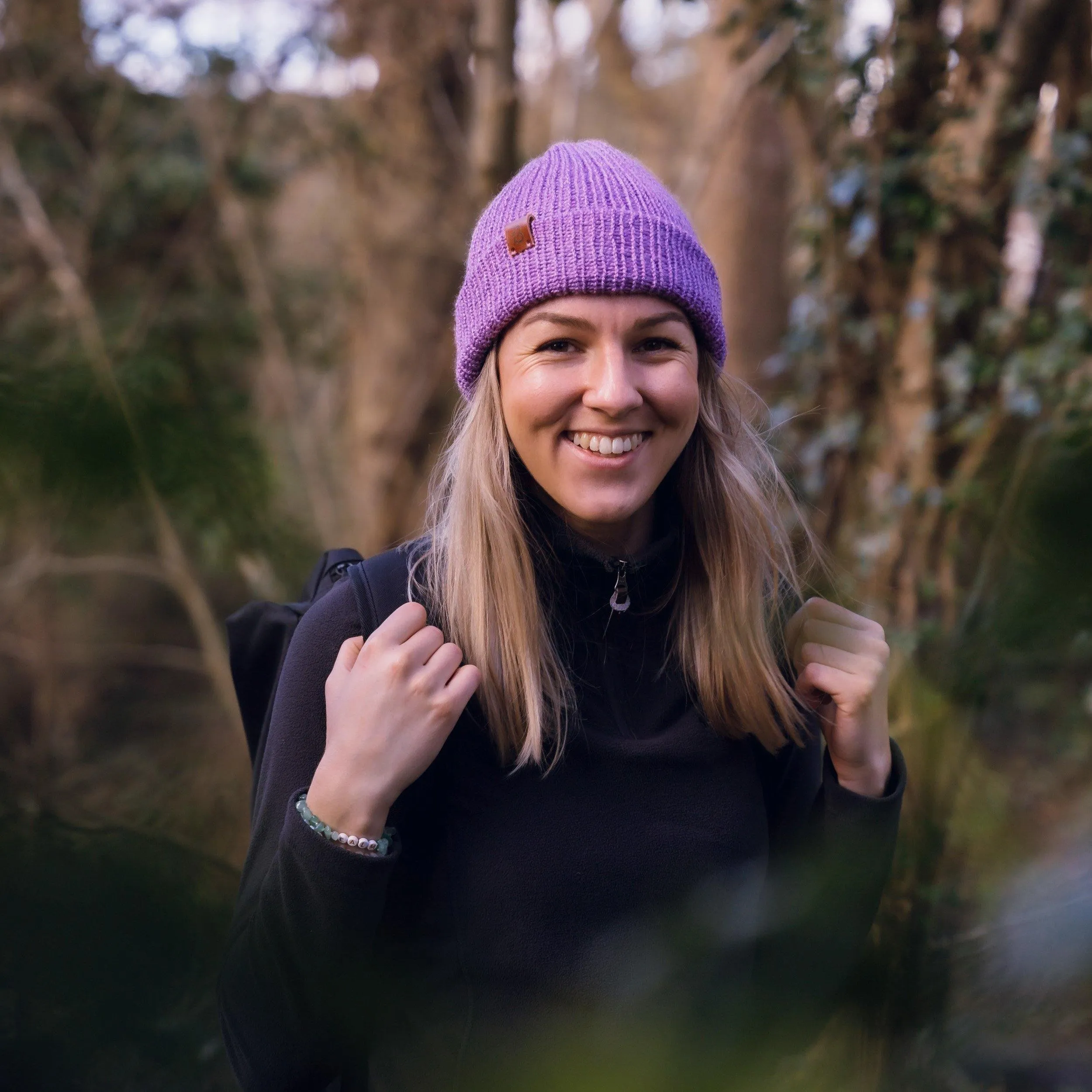 Stone Grey Wooly Beanie Hat