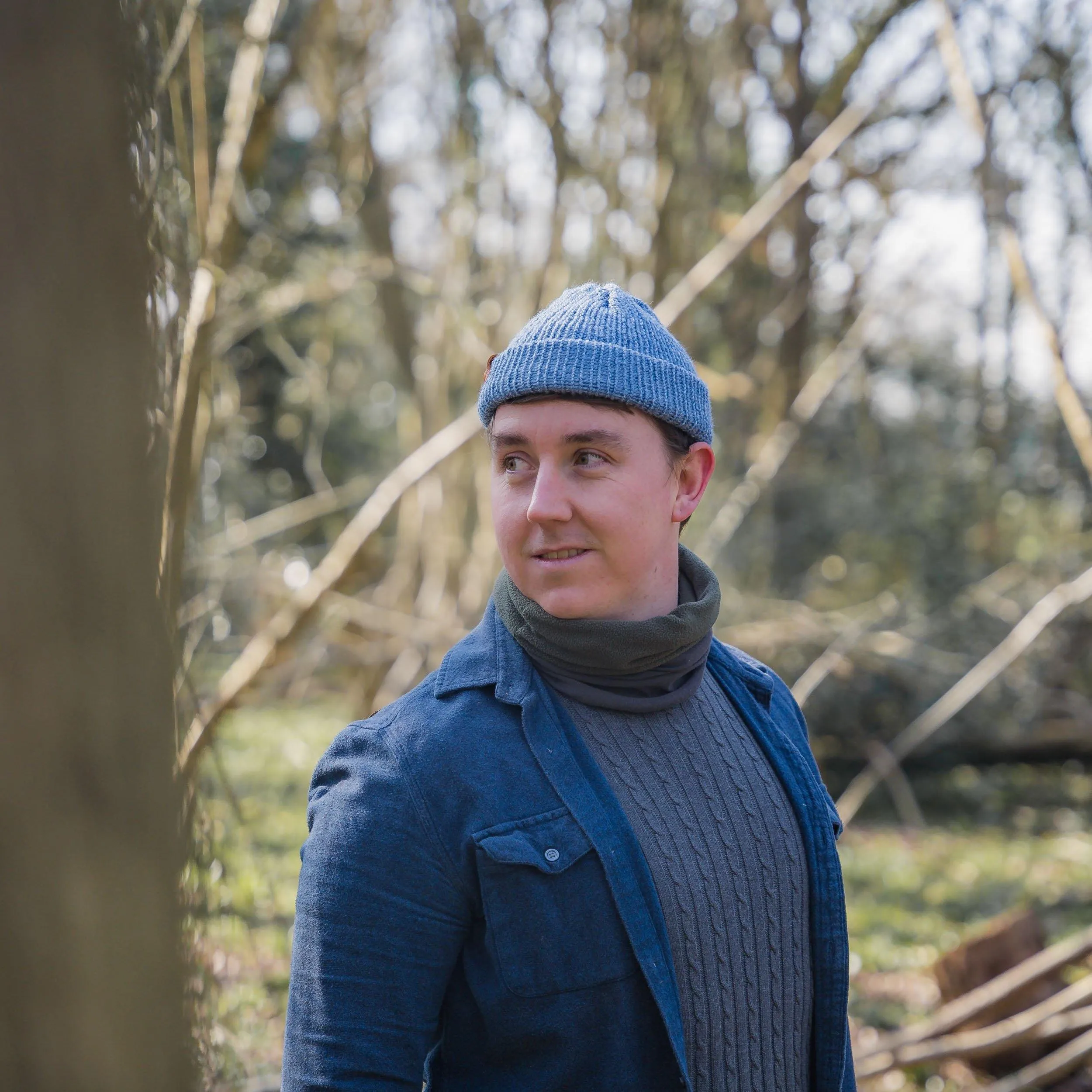 Stone Grey Wooly Beanie Hat