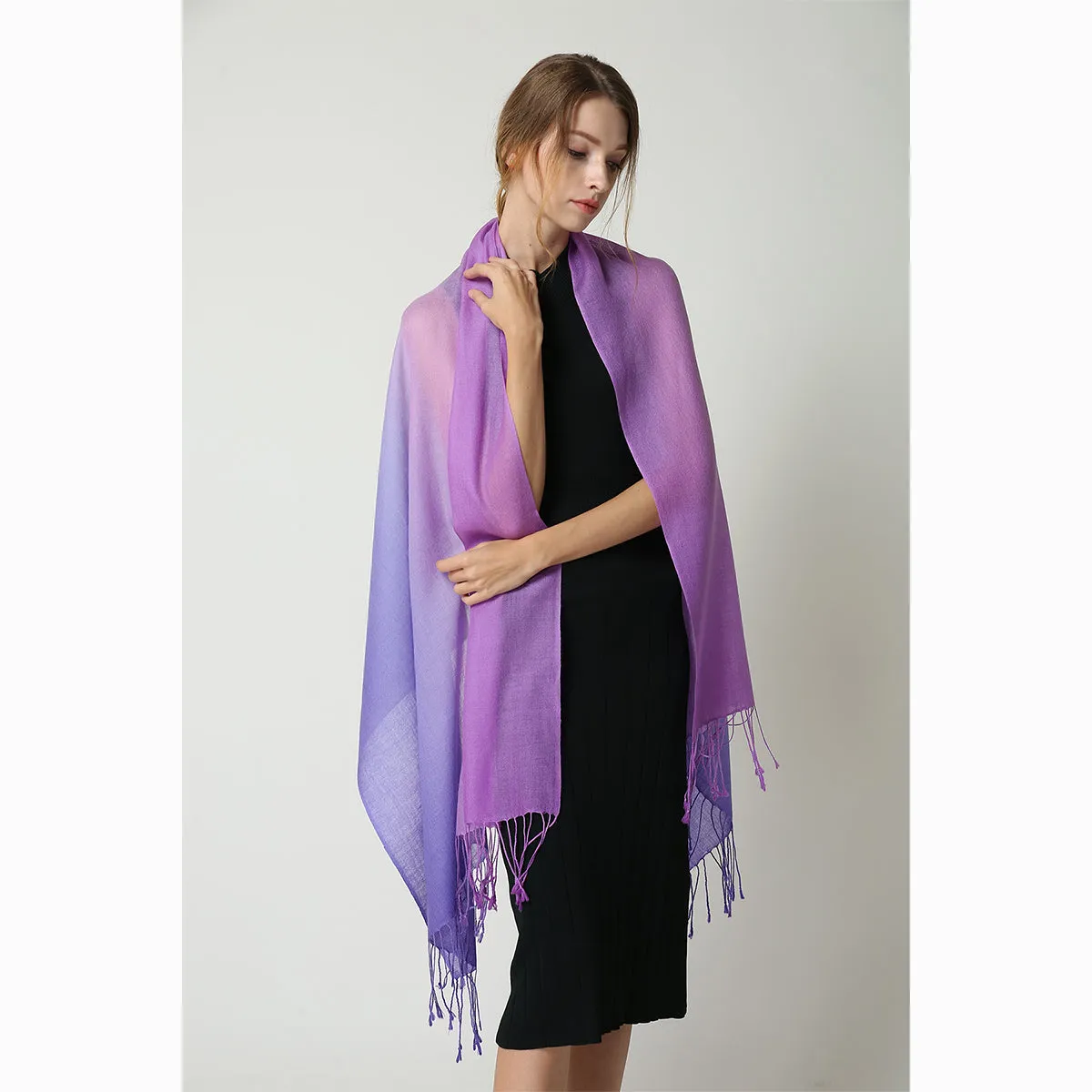 Ugg 100% Merino Wool Tie Dye Scarf Purple and Lavanda