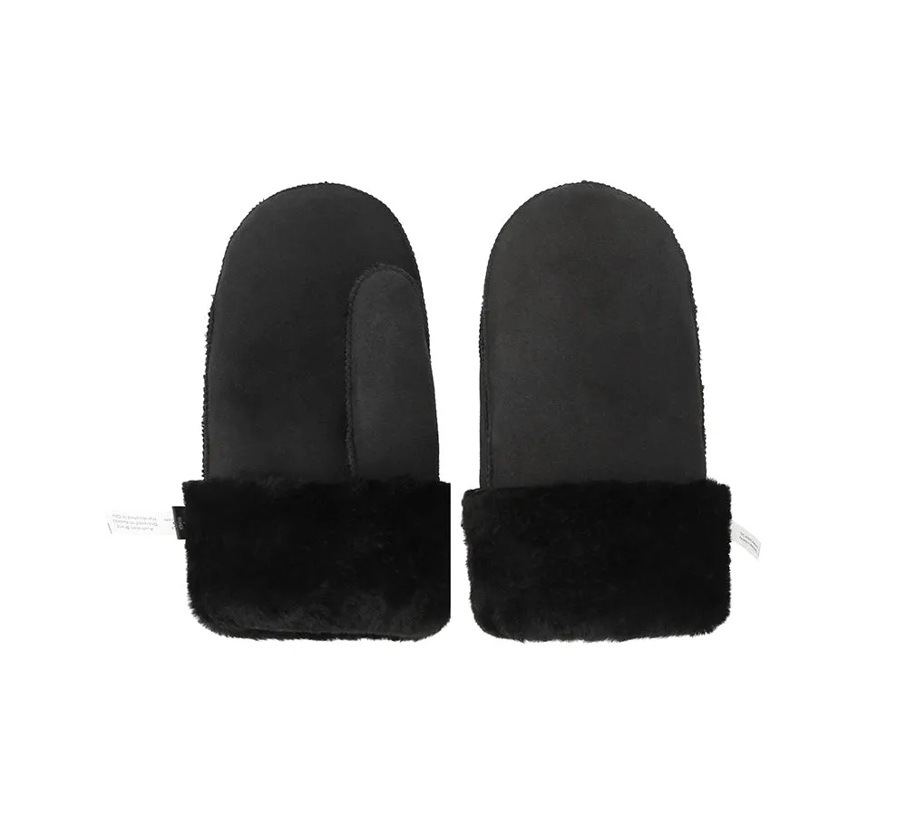 UGG Gloves Fluffy Sheepskin Wool Men Mittens