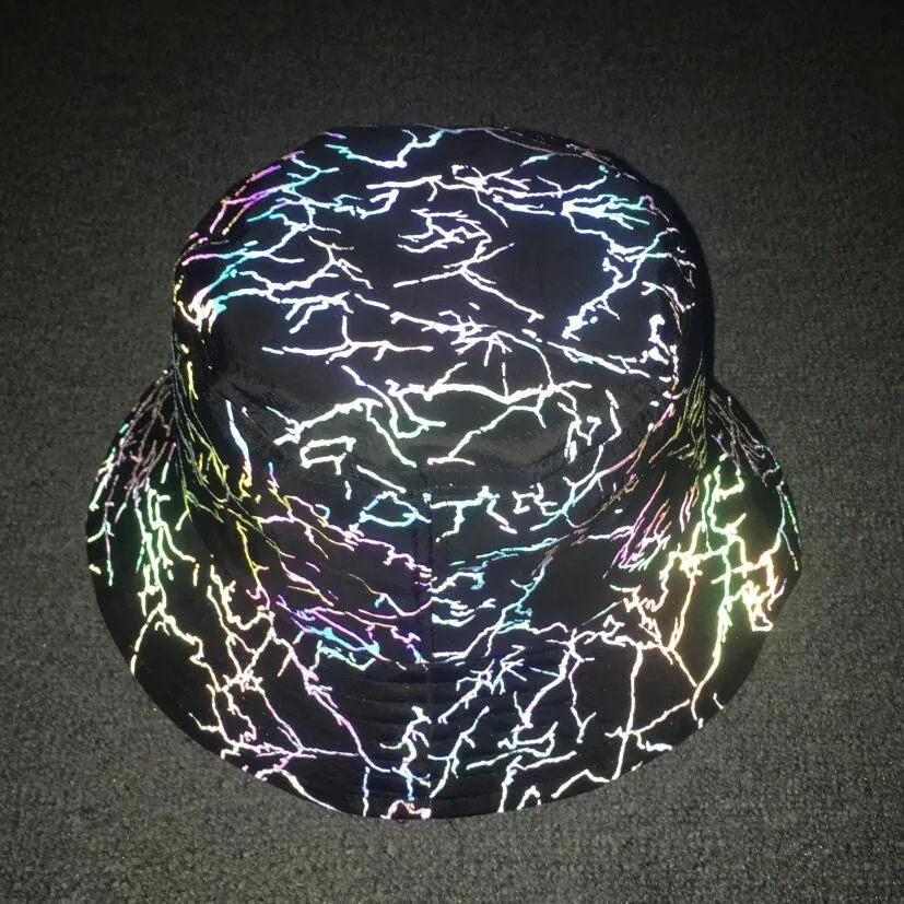 Unisex Reflective Bucket Geometric Hat