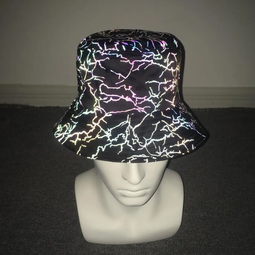 Unisex Reflective Bucket Geometric Hat