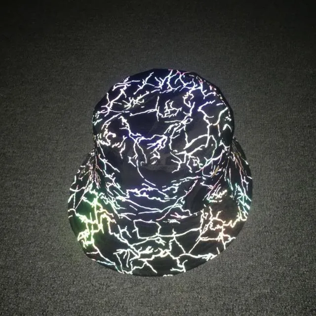 Unisex Reflective Bucket Geometric Hat