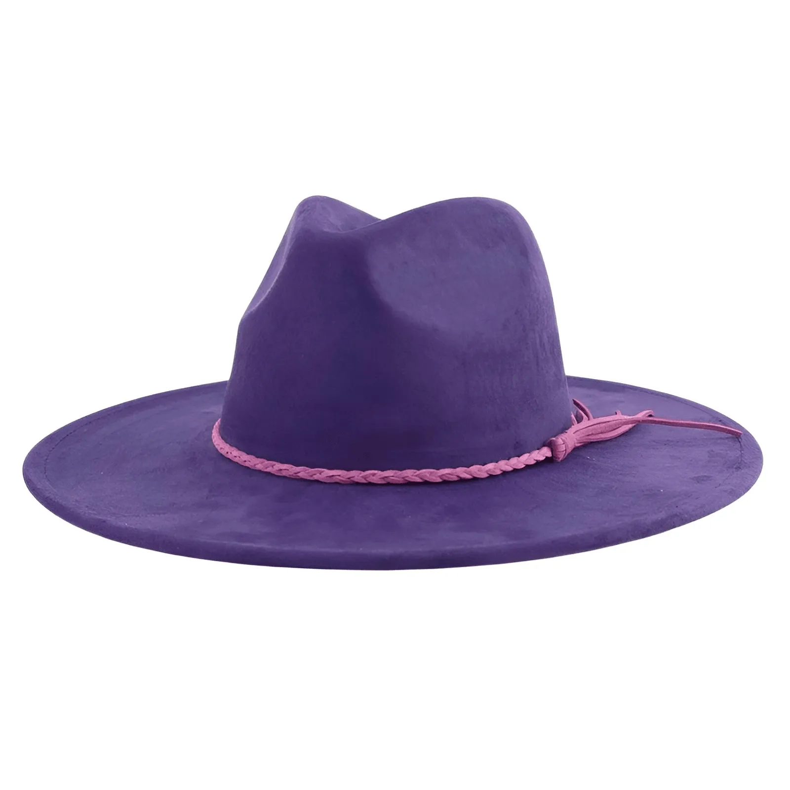 Unisex Suede Wide Brim Fedora - In 30 Colors!