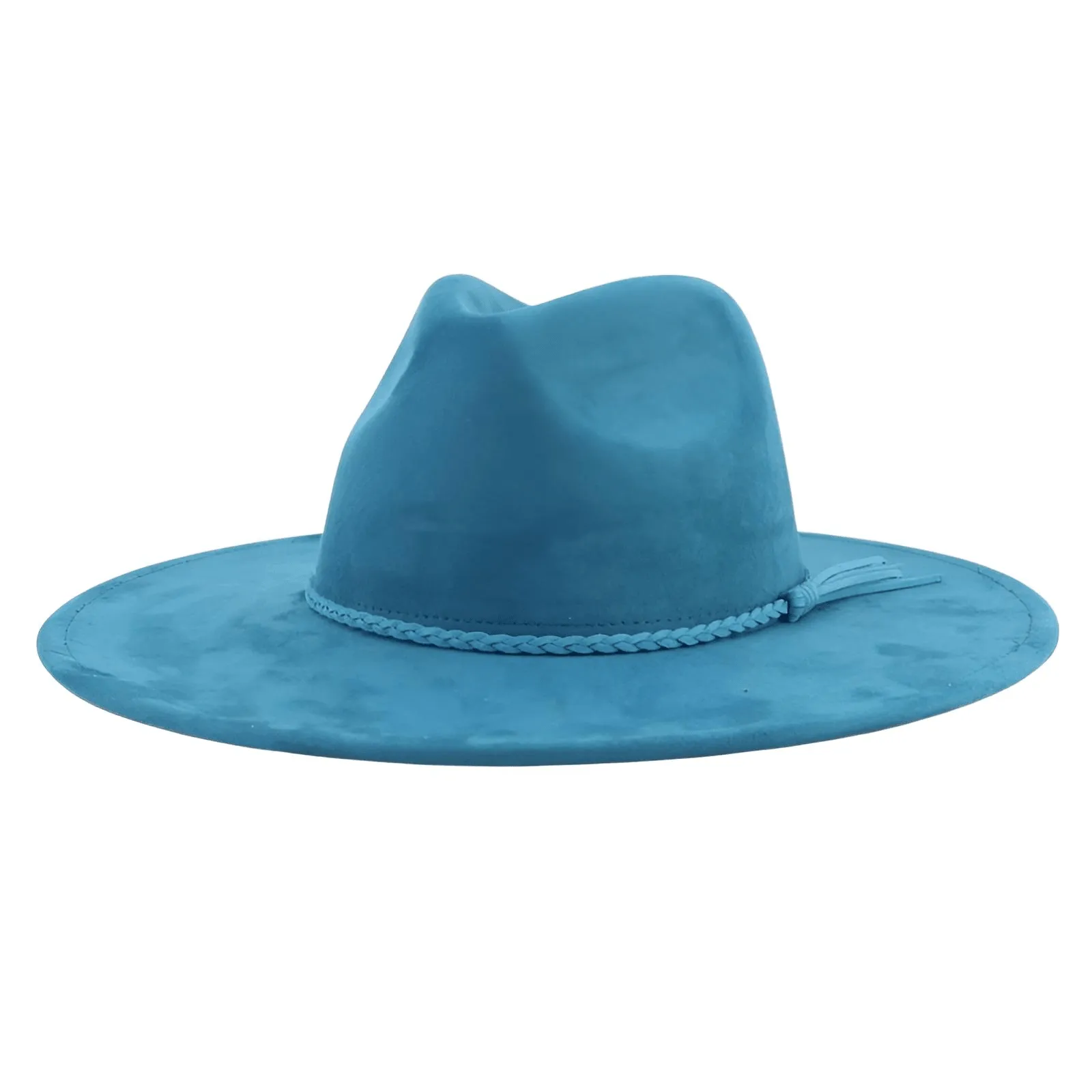 Unisex Suede Wide Brim Fedora - In 30 Colors!