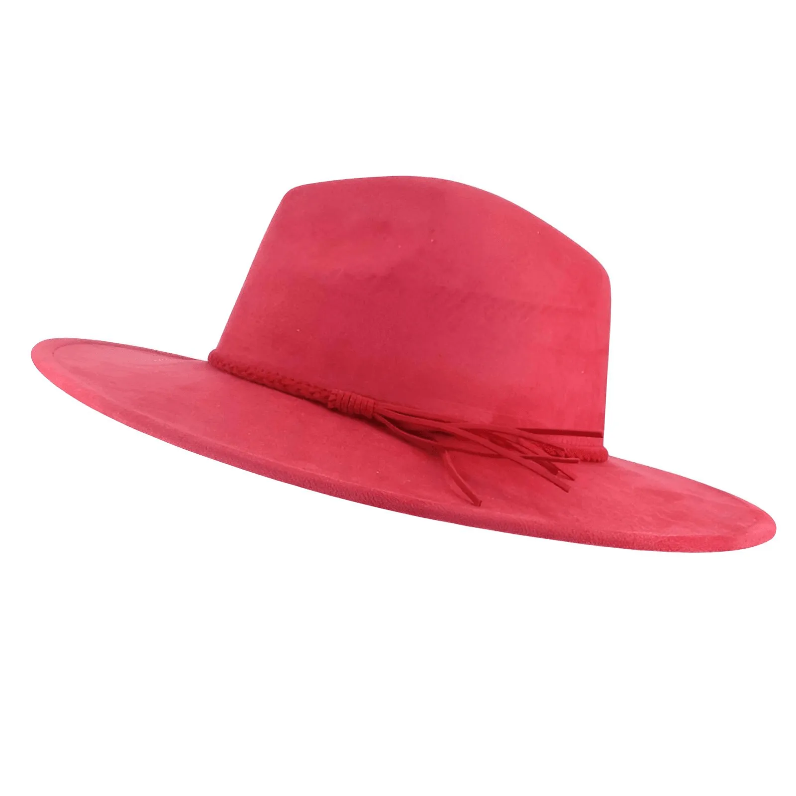 Unisex Suede Wide Brim Fedora - In 30 Colors!