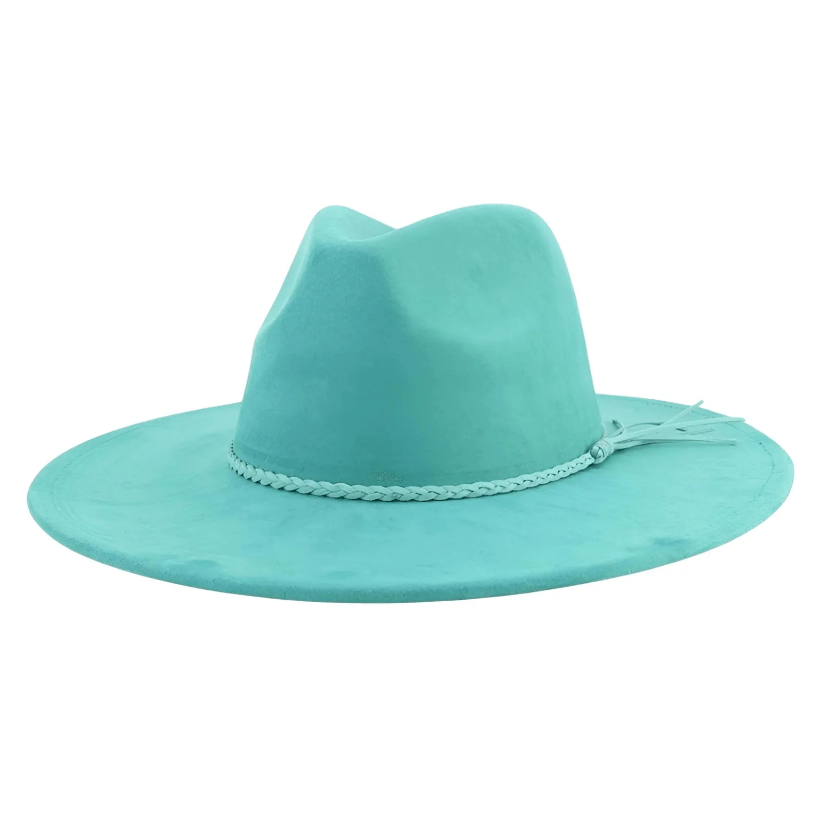 Unisex Suede Wide Brim Fedora - In 30 Colors!