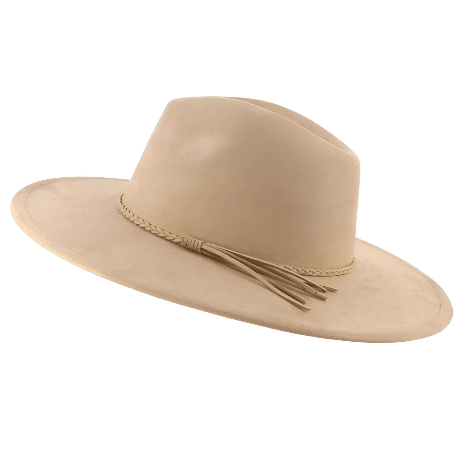 Unisex Suede Wide Brim Fedora - In 30 Colors!