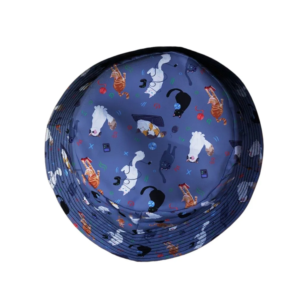 Video Game Cats Light Bucket Hat