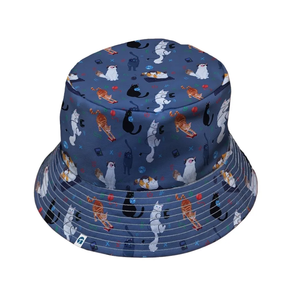 Video Game Cats Light Bucket Hat