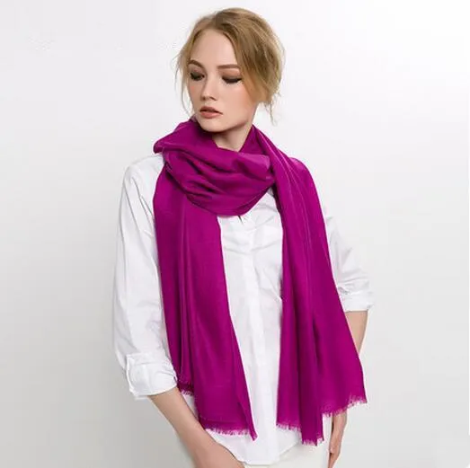 VIGROCK C15 Knit Wool Long Scarf For Women